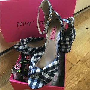 Betsey Johnson Navy/White Lee Gingham