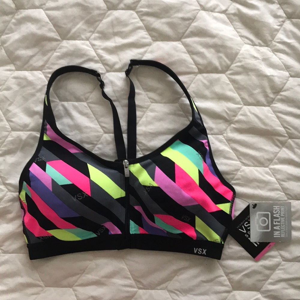 NWT Victoria's Secret VSX Front-Zip Sports Bra