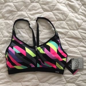 NWT Victoria's Secret VSX Front-Zip Sports Bra