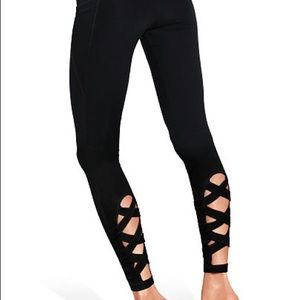VSPINK NWOT Criss Cross Strappy Leggings
