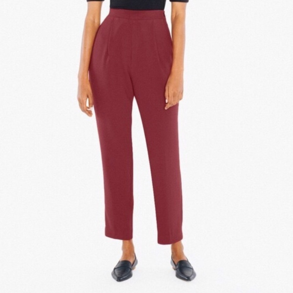 Xs aa maroon crepe pants