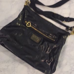 Coach Poppy Black Leather Handbag.