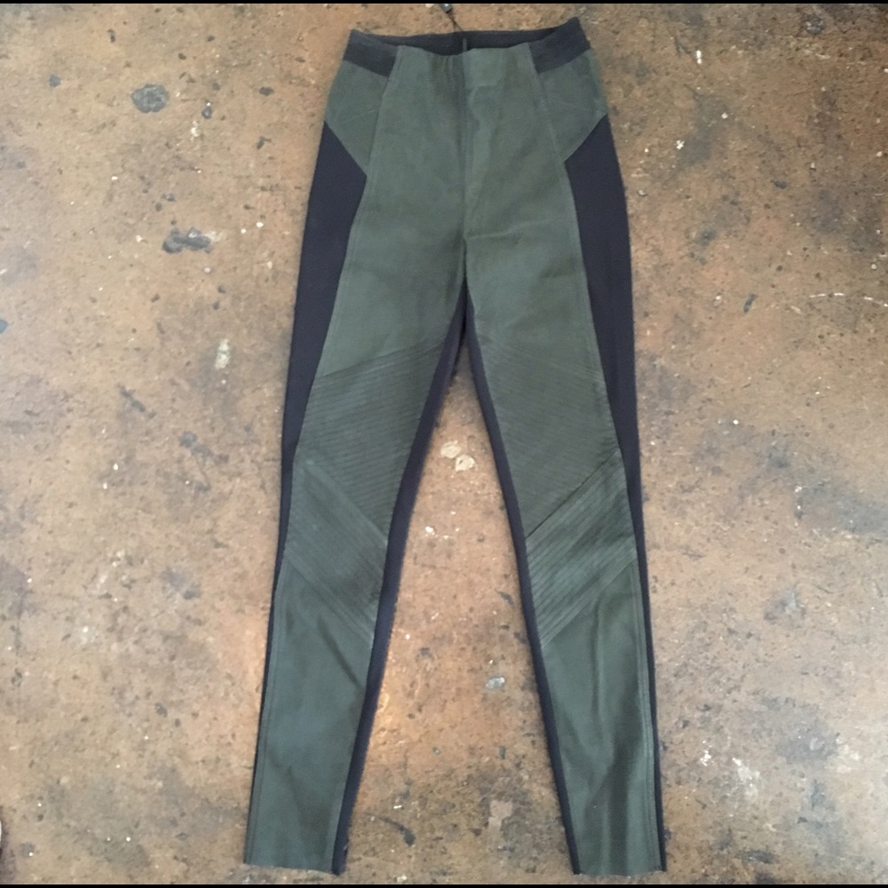 Leather Moto Detail Leggings