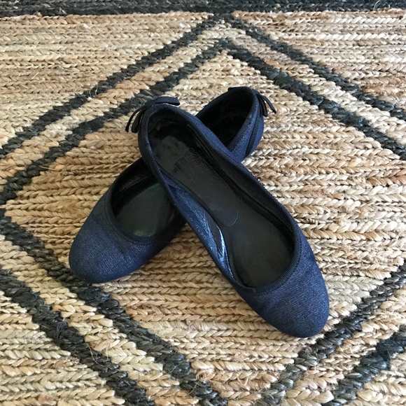 Ferragamo Denim Flats - Picture 1 of 5