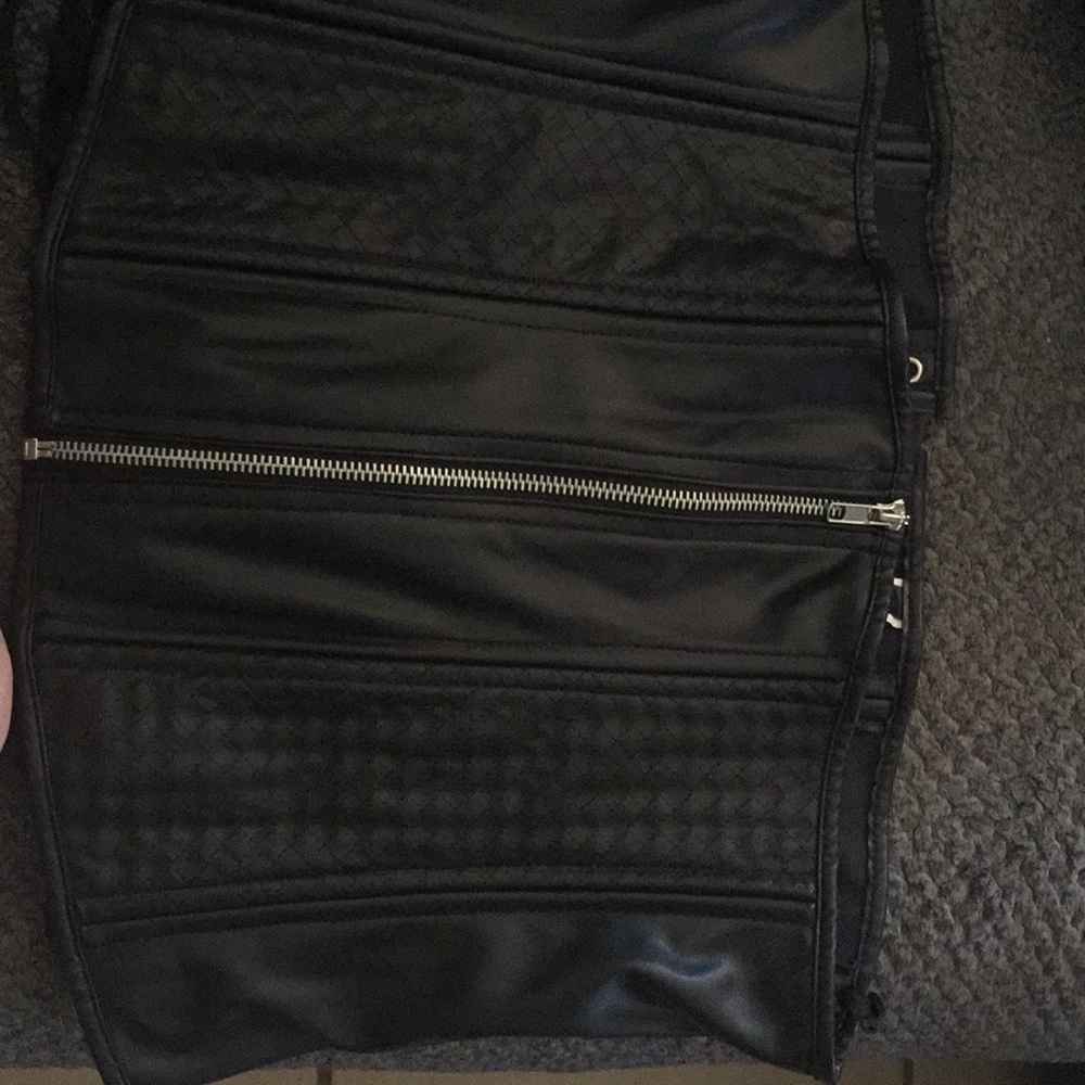 Under bust faux leather Corset style