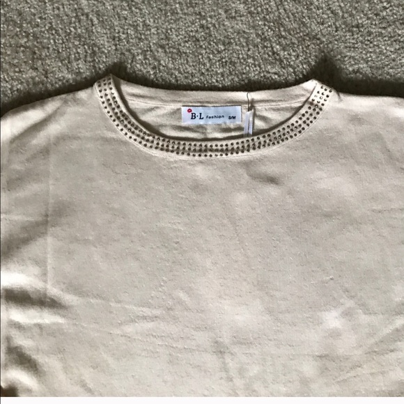 NWOT Tan/Cream Top/Mini Dress - Picture 3 of 4