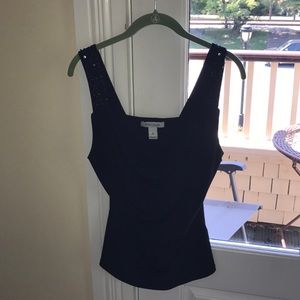 White House Black Market Draped front top