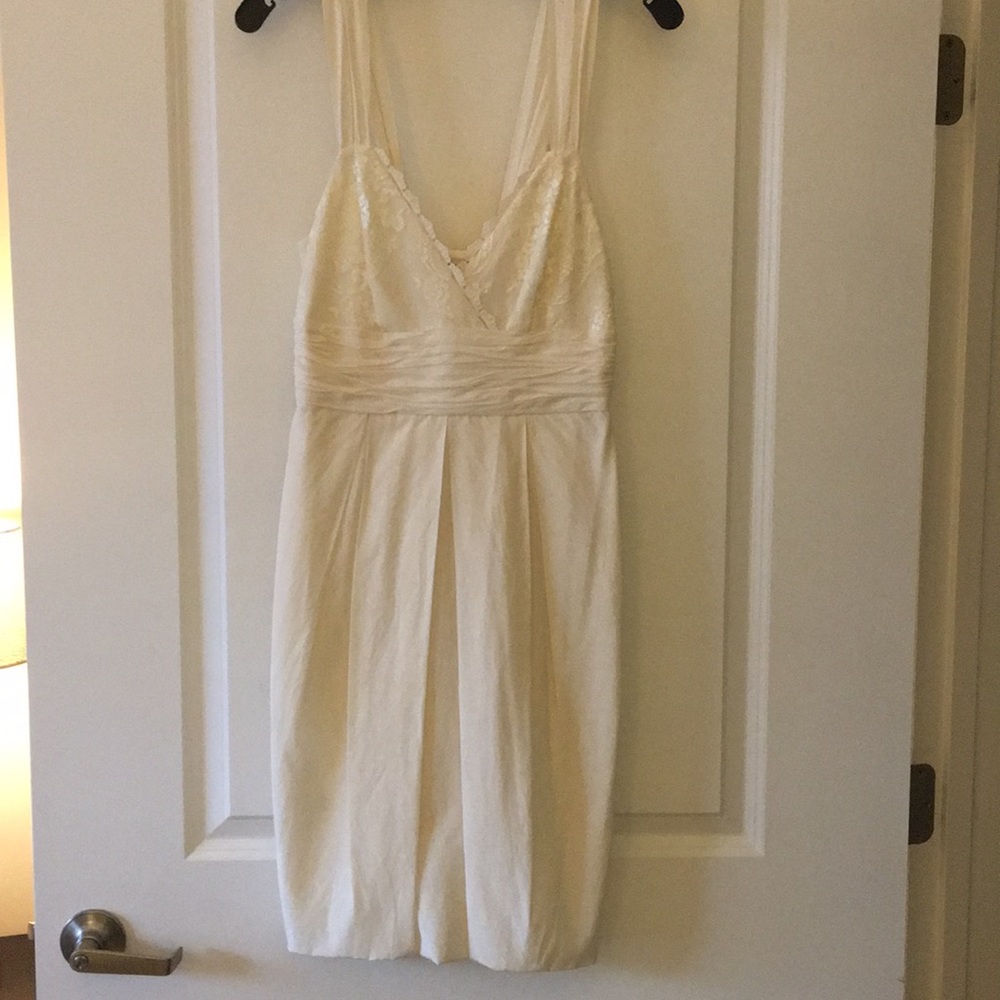 BCBG Runway/To The Max ivory lace dress, size 4