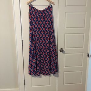 NWOT LuLaRoe Maxi Skirt Blue & Orange M