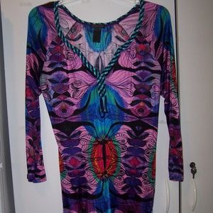 Custo Barcelona Slinky Dress / Tunic Bright Multoc