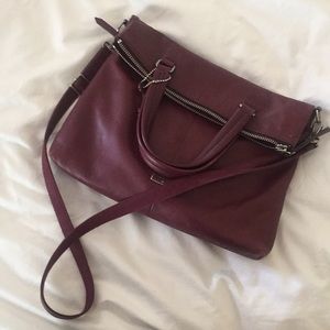 Maroon Fossil crossbody purse