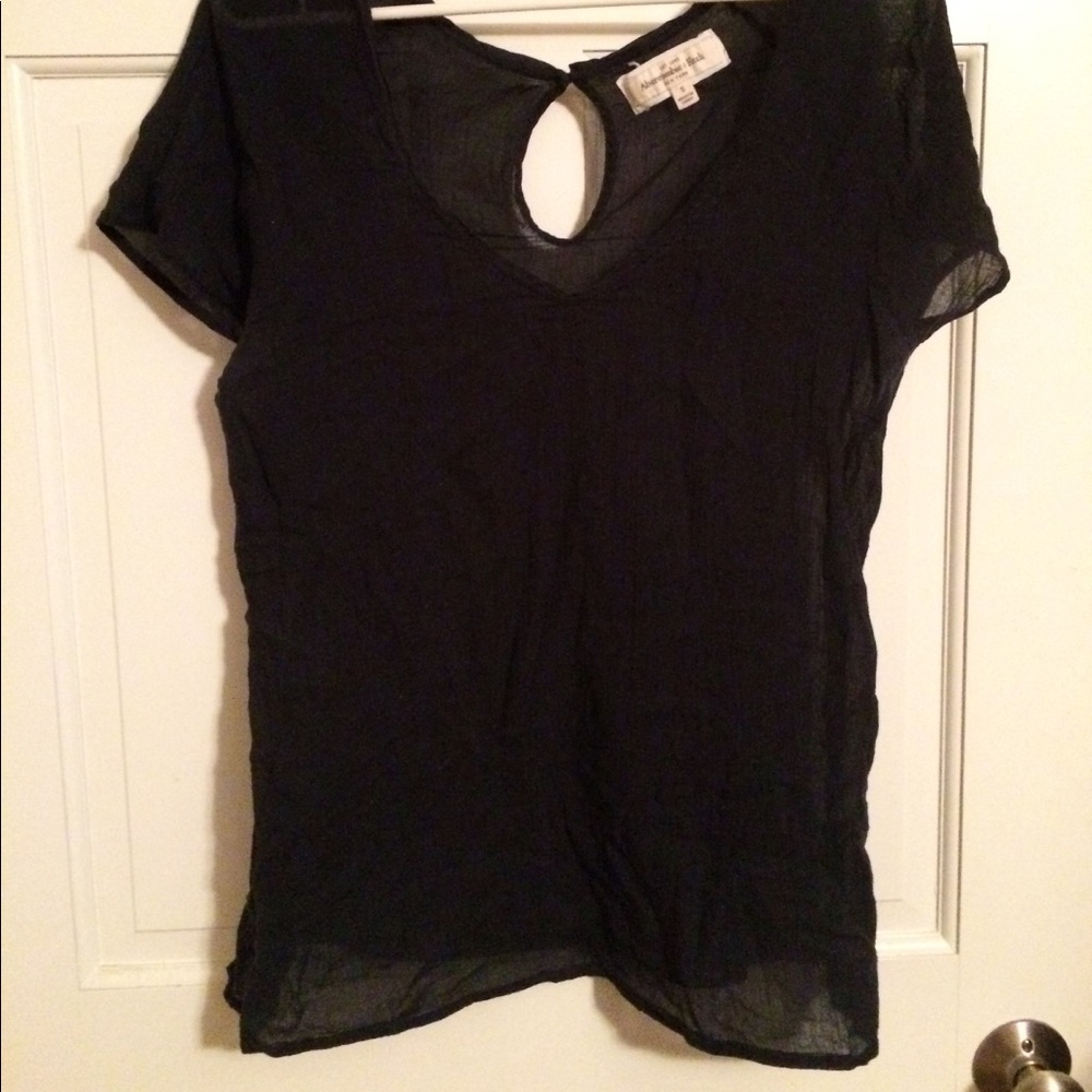 Gauze v neck loose anf top