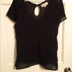 Gauze v neck loose anf top