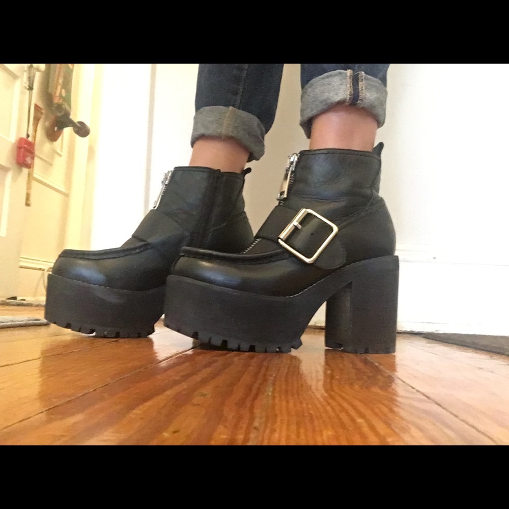 Leather Jeffery Campbell grunge boot