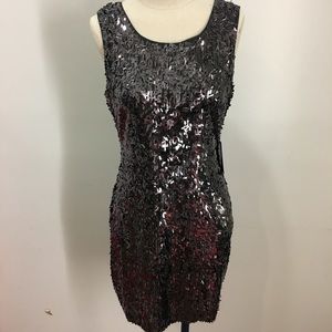 NWT express grey sequence dress