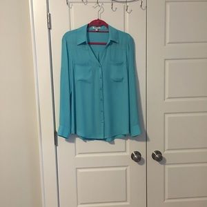 Like New Express Portofino Shirt Blue L