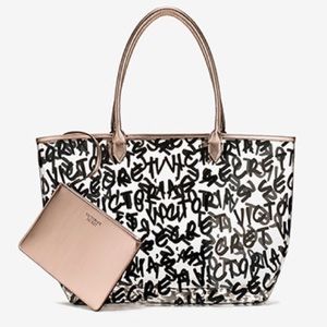 Victoria's Secret Graffiti Logo Tote Bag