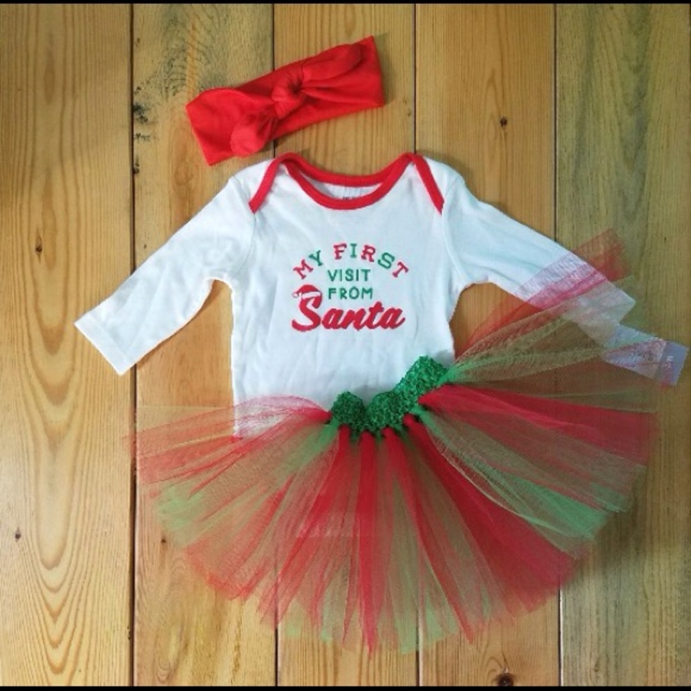 My 1st Visit from Santa Tutu Outfit