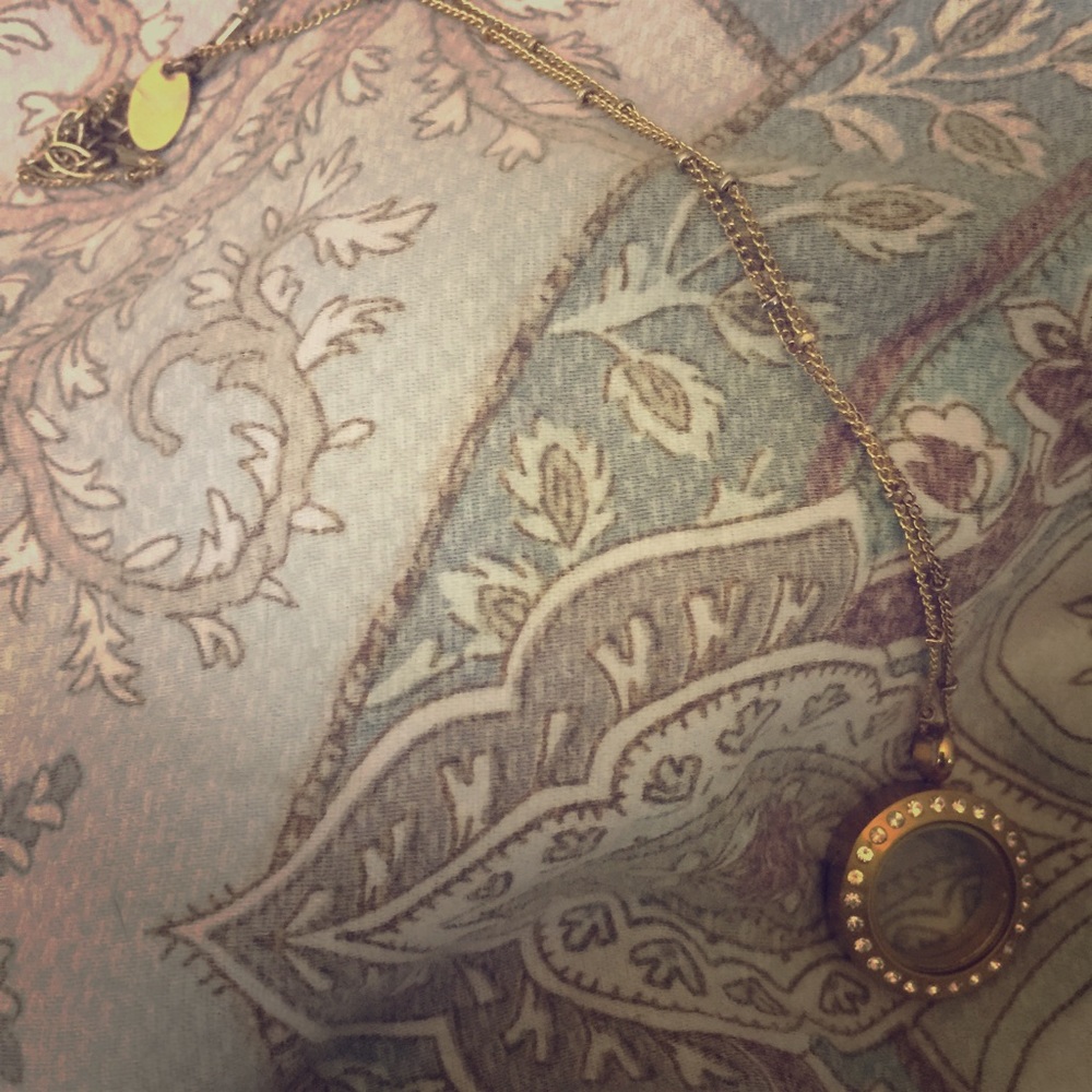 Origami owl mini gold locket