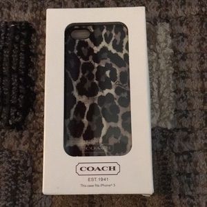 Leopard print iPhone 5 coach cell case.