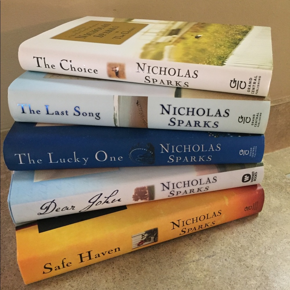 Best Selling Author Nicholas Sparks novels.