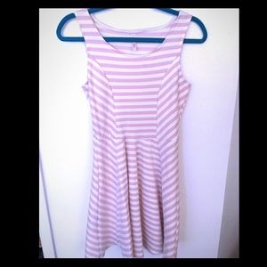 Striped Pink Skater Dress