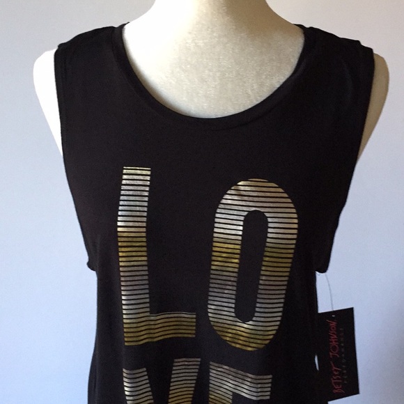 NWT Betsey Johnson Performance Love Muscle Tee - Picture 2 of 8