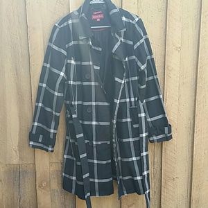 Merona plaid pea coat XL