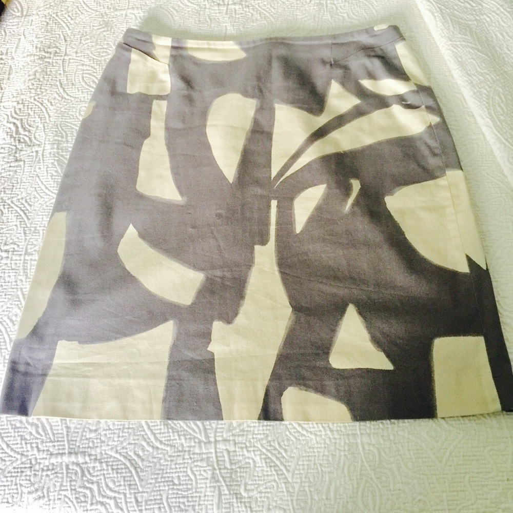Lavia Skirt Italian Designer Grey/Ivory Print