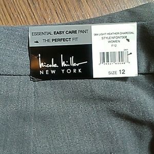 NWT Nicole Miller gray dress pants