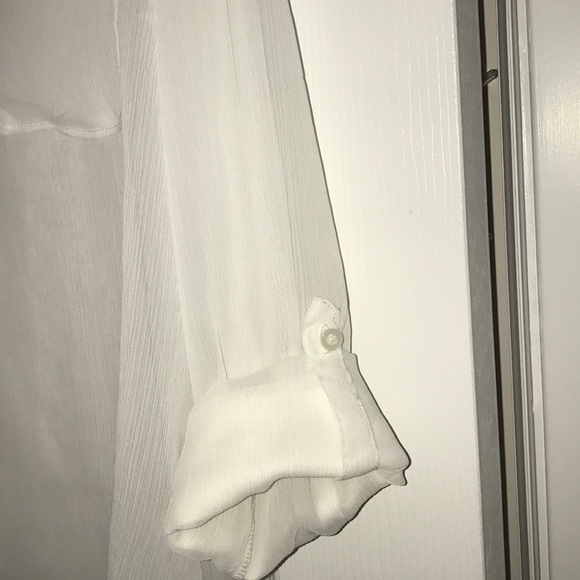 Hollister White see through button down - Picture 3 of 4