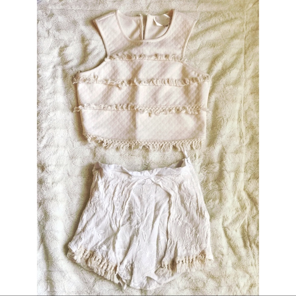 Crop top shorts set