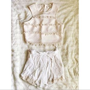 Crop top shorts set