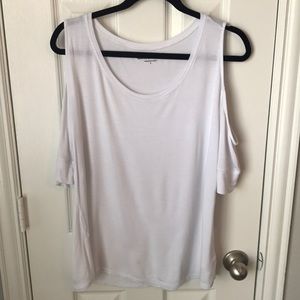 Gianni Bini White Cold Shoulder Top