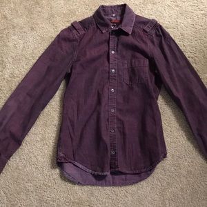 7 for all mankind Purple denim shirt