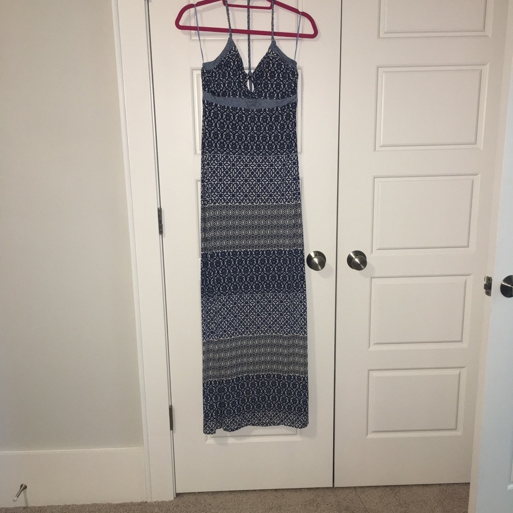 Guess? Maxi Dress Blue & White Large