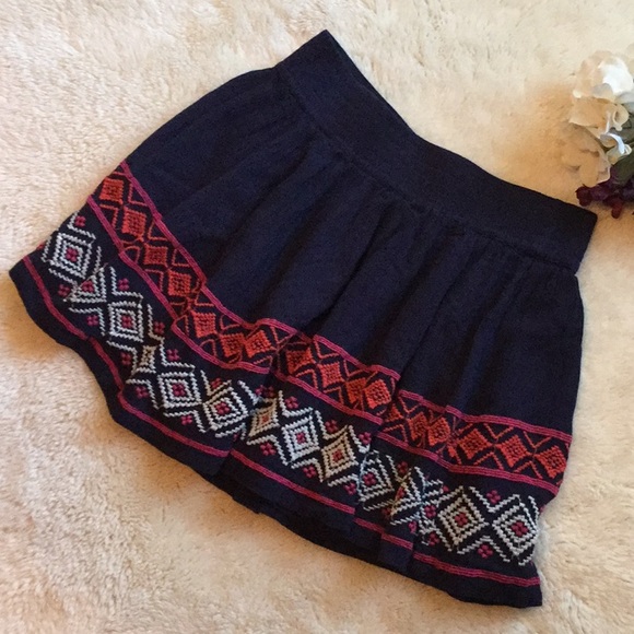 Aeropostale Dresses & Skirts - Navy Embroidered Skirt