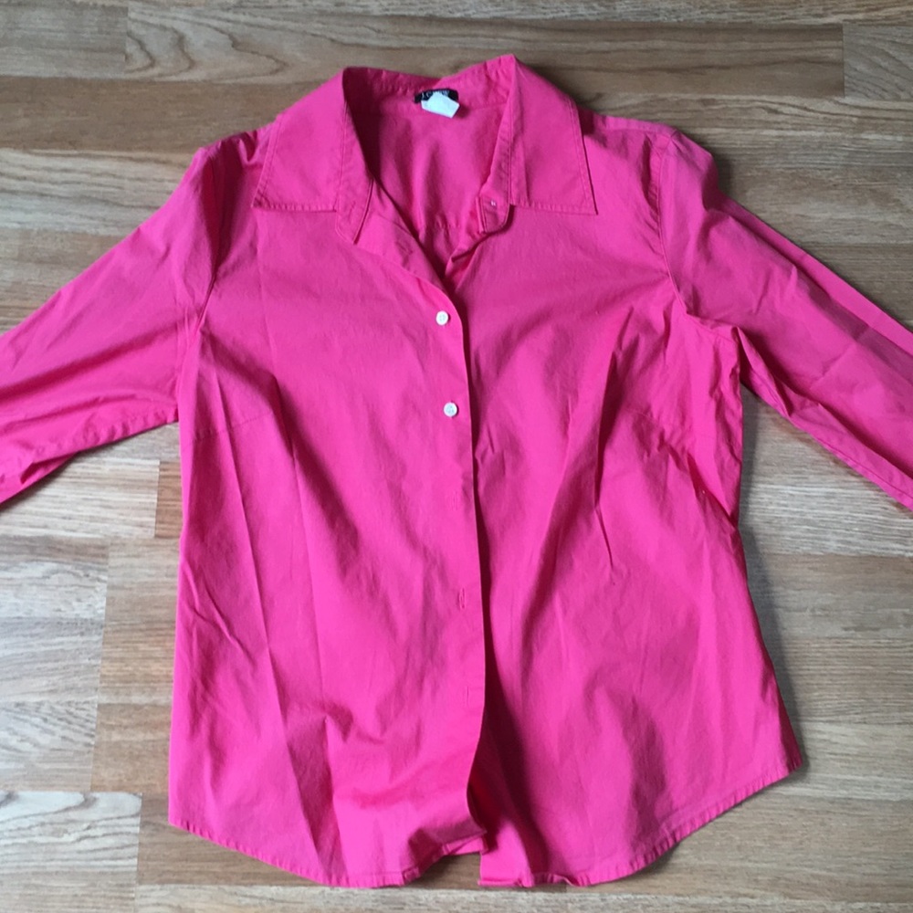 Bright pink button up