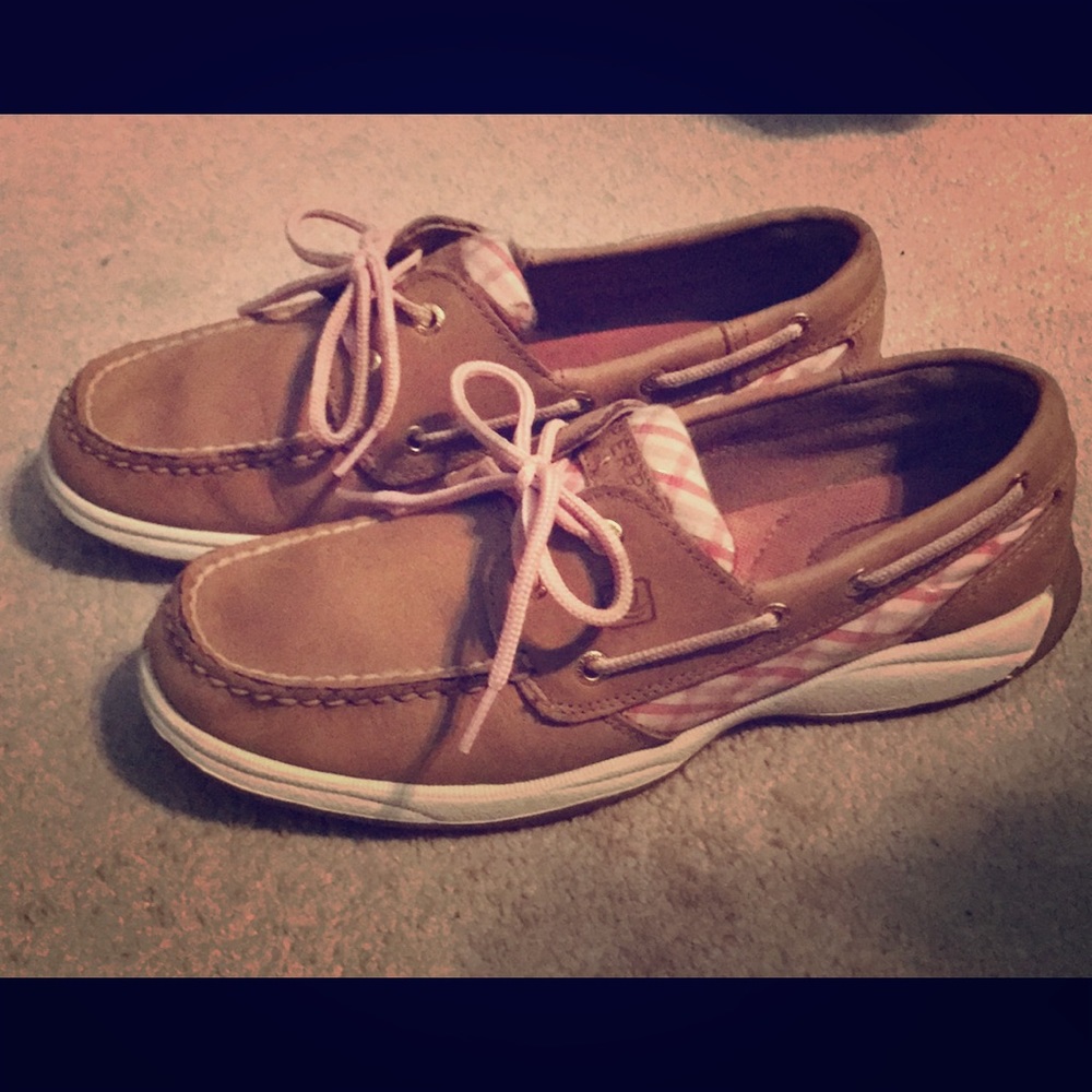Women's Pink and tan Sperrys