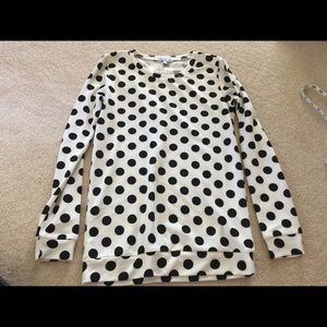 A Dip of Darling polka dot sweater