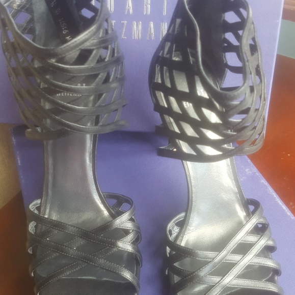 Stuart Weitzman Cajun Strappy Woven Sandal (NWT) - Picture 3 of 8