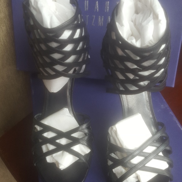 Stuart Weitzman Cajun Strappy Woven Sandal (NWT) - Picture 5 of 8
