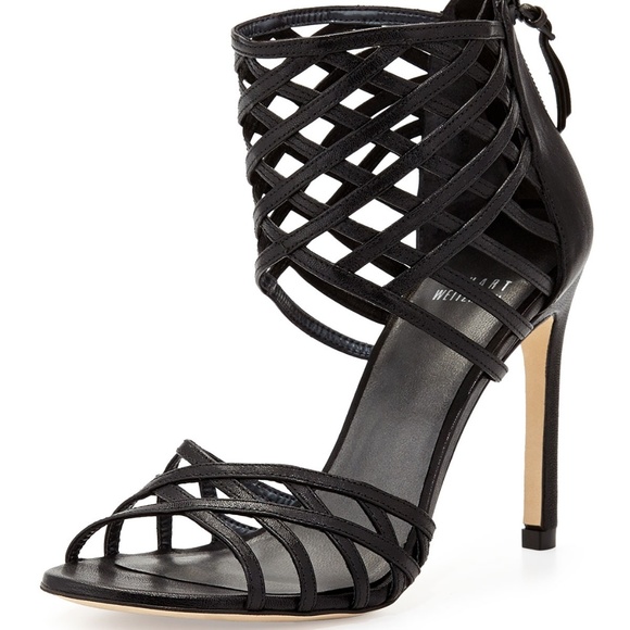 Stuart Weitzman Cajun Strappy Woven Sandal (NWT) - Picture 2 of 8