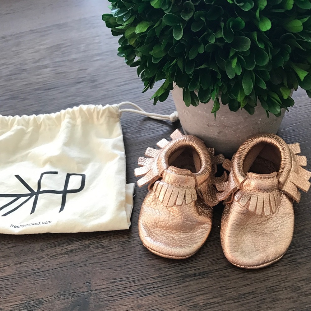 Freshly Picked Rose Gold Baby Moccs