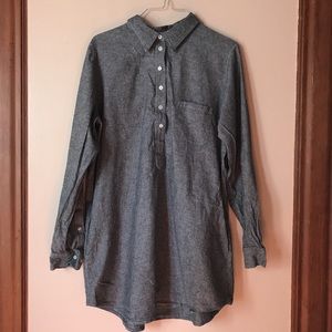 American Apparel Chambray Henley Shirt Dress
