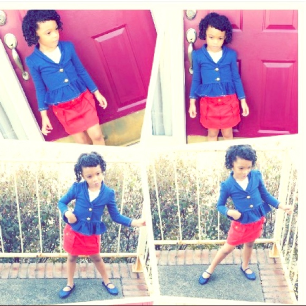 Blue Peplum Jacket