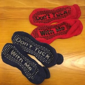 Two pair bundle: Don't Tuck With Me barre socks