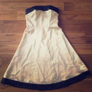 White House Black Market Strapless Satin Dress