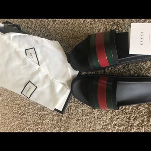 Gucci Sandals, spiderweb bottom authentic.