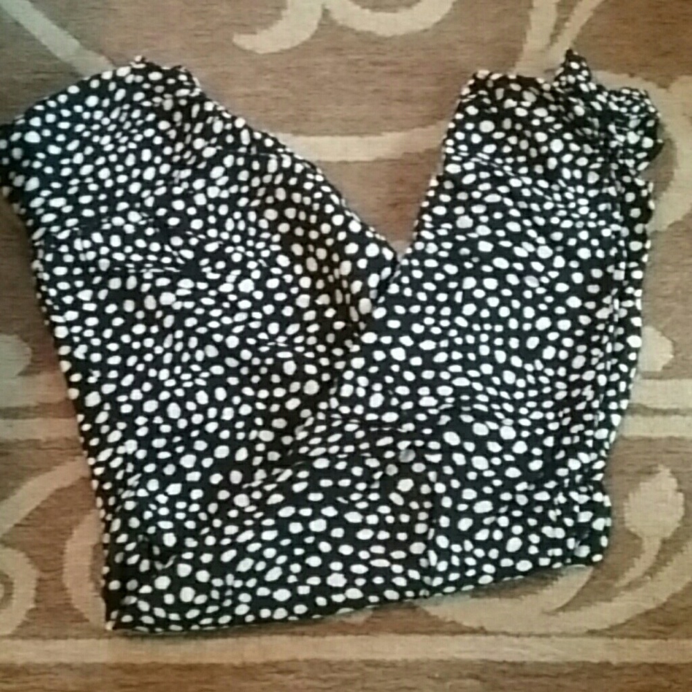 Flowy polka dot pants with pockets